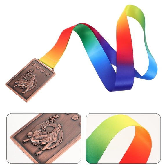 Hytrove Zinc Alloy Dark Brown Judo Design Medal for Award Commemoration Martial Arts Competitions 1Pack
