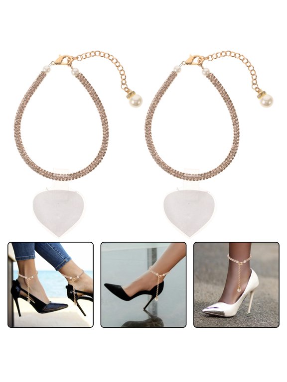 Elegant Foot Chain for High Heels with Nonslip Alloy Straps Stylish Accessory