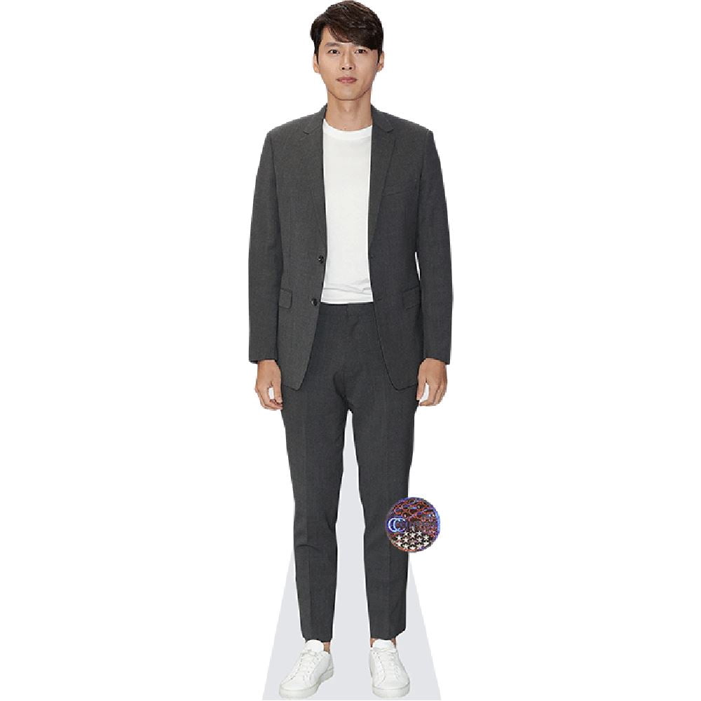 Silhouette En Carton De Hyun Bin En Costume Gris - Taille Mini - Neuf