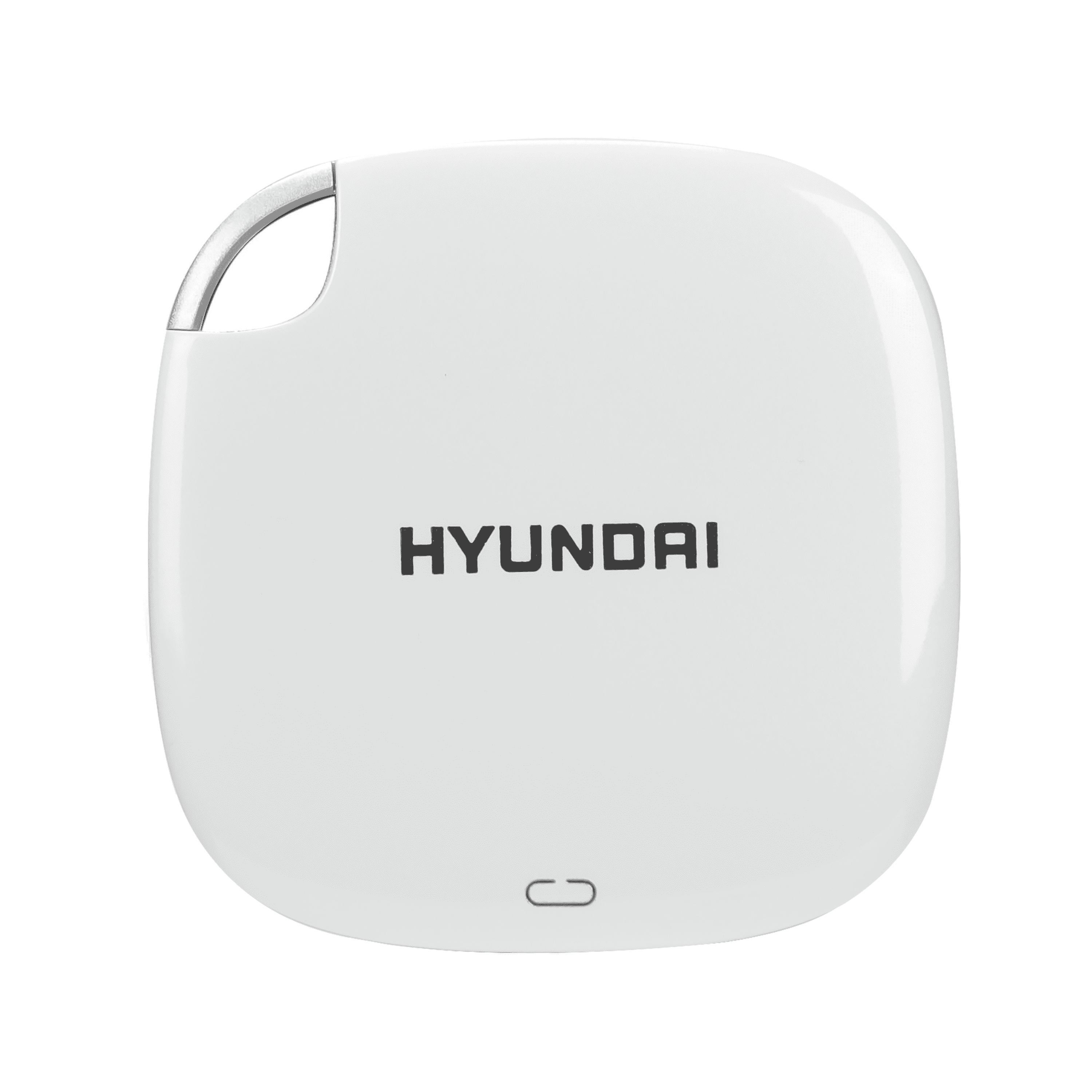 Hyundai 1TB Ultra Portable Data Storage Fast External SSD, PC/MAC/Mobile- USB-C/USB-A, Dual Cable Included, Pearl White – HTESD1024PW