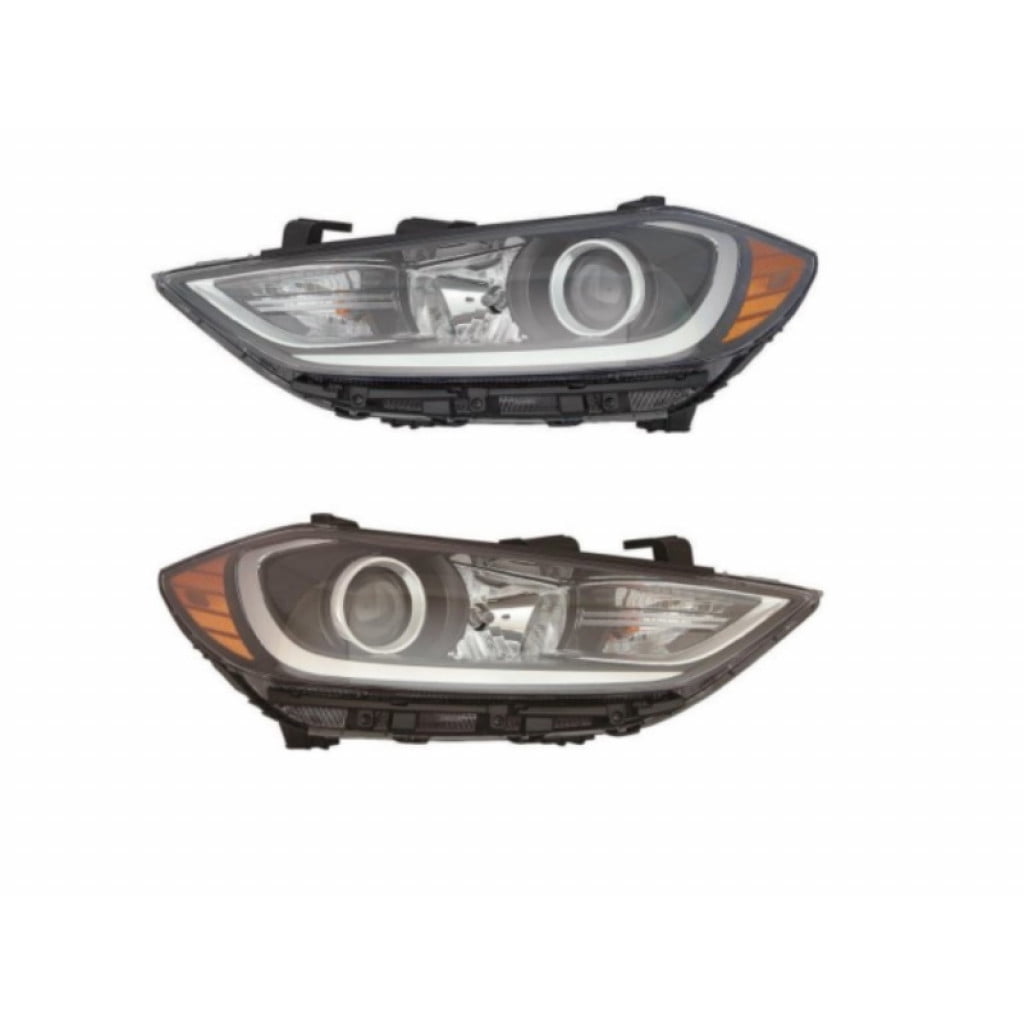 For Hyundai Elantra 2017 2018 Headlight Assembly Driver and Passenger ...