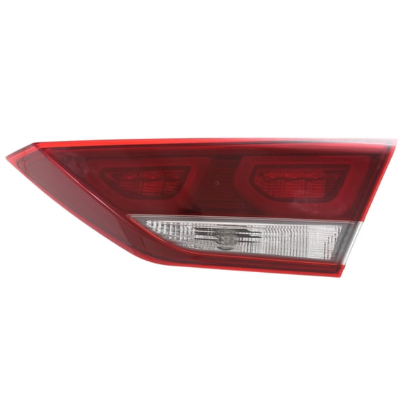For Hyundai Elantra 2017 2018 Tail Light Passenger Side | Inner | LED | Red/Clear Lens | For Sedans | Chrome Housing | Replacement For HY2803137 | 92404-F2120