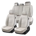 thumbnail image 1 of for Hyundai Elantra 2020 Car Seat Cover, White Car Seat Covers, PU Leather 5 Seats Full Set Anti-Slip Lining Suitable for All Seasons, Airbag-Compatible, 1 of 9
