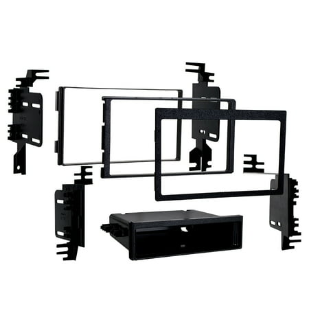 Metra - Dash Kit for Select 1996-2011 Hyundai Elantra Optima Sonata Santa Fe Accent Sportage DIN DDIN - Black