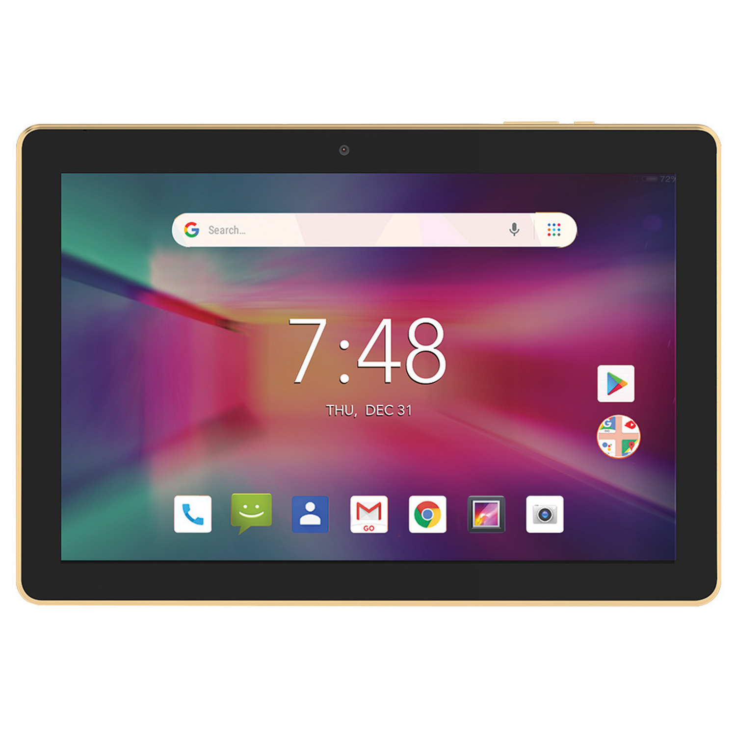 Hyundai Technology Koral 10X3 10” HD Tablet, Android 9.0 Pie, 2 GB RAM, 32 GB Storage, Dual Camera, Quad-Core Processor, Wi-Fi, Android 9.0, Gold - image 1 of 5