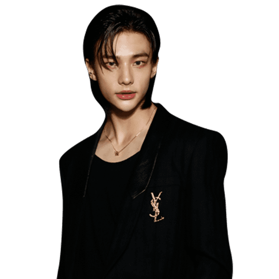 Hyunjin (Black Outfit) Half Body Buddy Cutout