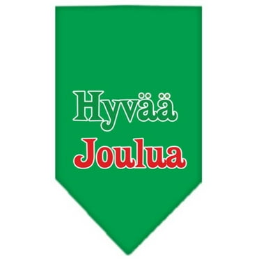 Christmas Pet and Dog Bandana Screen Printed, "Hyvää Joulua"