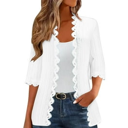 トップス muguet lace sheer cardigan white Drawstring V-Neck Sheer Cardigan OU419 - Romantic style | LEWKIN