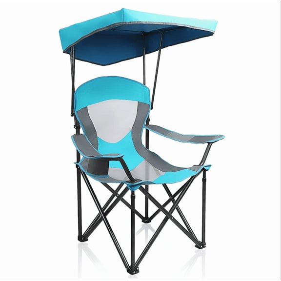 Hyxoo Folding Camping Chairs With Canopy Shade Portable Heavy Duty Outdoor Beach Chair