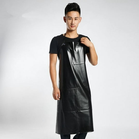 Hyxoo Heavy Duty Vinyl Waterproof Apron Chemical Resistant PVC Apron for Industrial, Black