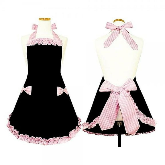 Hyzrz Cute Fashion Aprons for Girls Women Waitress Cooking Restaurant Kitchen Home Cooking Chef Bib Pink Apron Dress Christmas G