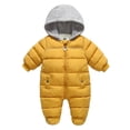 thumbnail image 1 of Hzgobj Baby Boy Snowsuit Infant Girl Winter Clothes Toddler Jumpsuit Coat Jacket Outfit Hoodied Baby Boys Hooded Romper Winter Clothing Set Snowsuit With Gloves Jumpsuit Outfits, 1 of 4