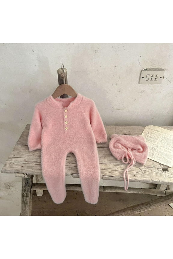 Baby Newborn Bear Fleece Snowsuit Winter Coat Warm Hooded Jumpsuit for Baby boy girl