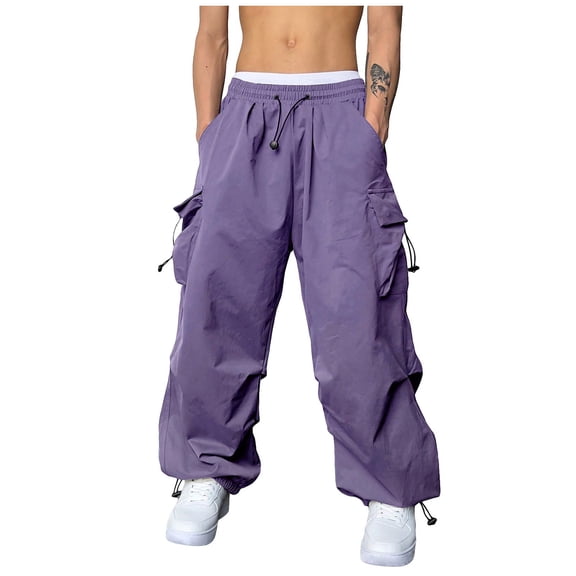 Hzgobj Men Outdoor Cargo Pant Lightweight Tactical Pant Hiking Jogger Classic Fit Multi Pockets Relaxed Fit Sport Pants Jogger Sweatpants Drawstring Outdoor Trousers with Pockets