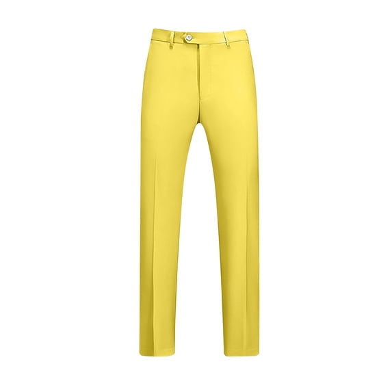 Hzgobj Men's Classic Fit Dress Pants Relaxed Fit Flat Front Straight Formal Pants Lightweight Wrinkle Free Expandable Waist Suit Pants Chino Slack Trousers Lightweight Casual Comfy Trousers