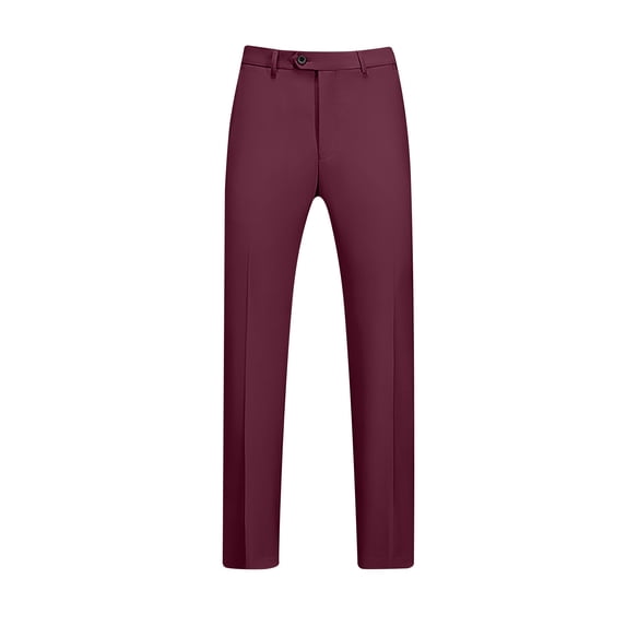 Hzgobj Men's Classic Fit Dress Pants Relaxed Fit Flat Front Straight Formal Pants Lightweight Wrinkle Free Expandable Waist Suit Pants Chino Slack Trousers Lightweight Casual Comfy Trousers
