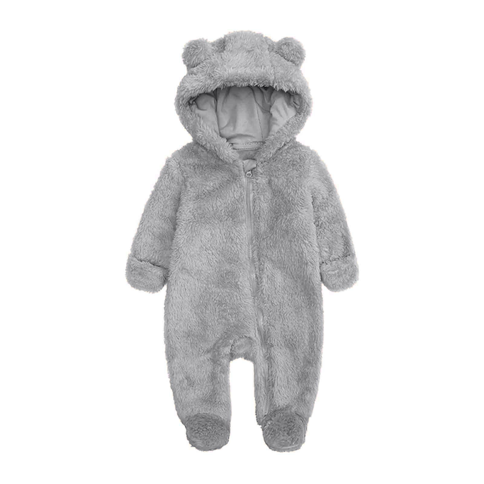 Newborn Baby Bear Outfit With Fold-Over Mittens And Lebanon