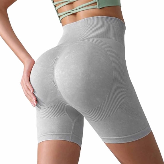 Hzgobj Women's Seamless Butt Lifting Shorts High Waisted Hip Lifting Fitness Solid Color Booty Shorts Running Gym Yoga Workout Shorts Flash Deals Of The Day Online Only