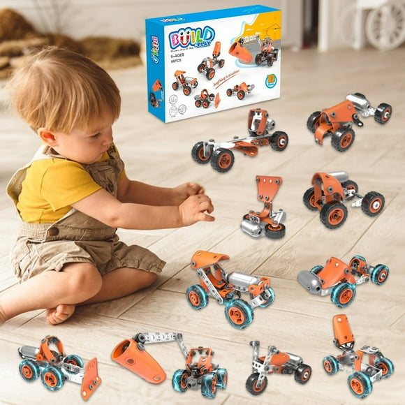 Hzrsly 10-in-1 Electric DIY Engineering Building Kit for Boys Ages 6-12 - Educational Robot Construction Toy Set with 84 Pieces and Moving Functions