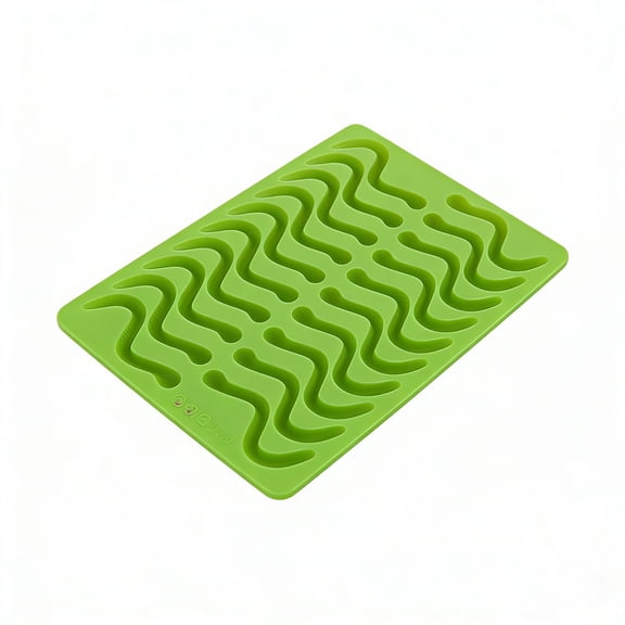 Hzrsly 20 Cavity Snake Shape Silicone Candy Mold with Dropper for Chocolate Ice Gummy Jelly Baking Non Stick Tray Easy Release
