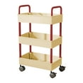 thumbnail image 1 of Hzrsly 3 Tier Kitchen Storage Cart with Armrests, Multi-Functional Rolling Storage Organizer for Kitchen, Living Room, Bathroom, Easy to Move, Sturdy, and Easy to Clean, 1 of 6
