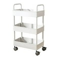 thumbnail image 1 of Hzrsly 3 Tier Kitchen Storage Cart with Armrests, Versatile Organization Rack for Kitchen, Bathroom, Living Room, Easy-Move Casters, Sturdy Construction, Easy to Clean, 1 of 6