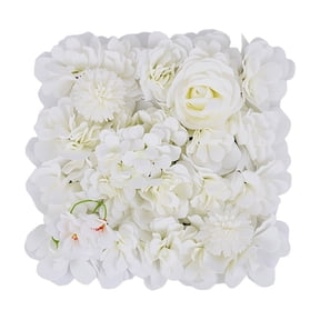 Hzrsly Artificial Flower Wall Panel 33x33cm Silk Rose Hydrangea Backdrop for Wedding Party Home Decorative Floral Grid Wall