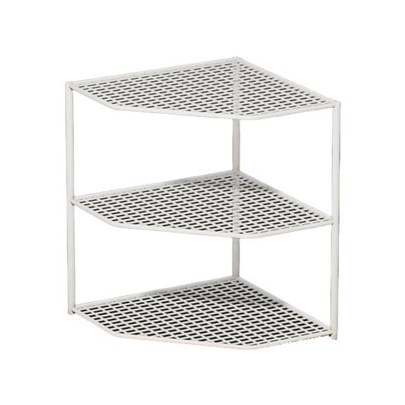 Hzrsly Corner Pot Storage Rack, Metal Layered Rack for Kitchen Countertop, Under Sink Organizer, Adjustable Shelf for Pots, Pans, Cookware, and Utensils