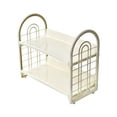 thumbnail image 1 of Hzrsly Desktop Storage Rack Organizer for Kitchen, Bathroom, Office, and Dorm, 2 Layer Spice Rack and Cosmetic Stationery Holder, Sturdy Plastic Display Shelf for Clutter-Free Space, 1 of 6