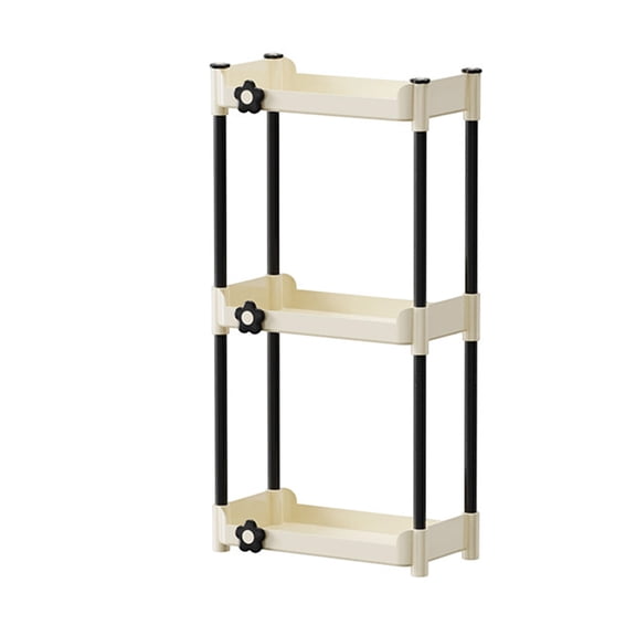 Hzrsly Detachable Kitchen Countertop Storage Rack, Cup and Mug Organizer, Multi-Tiered Plastic Shelves for Home Organization, Modern Minimalist Design, Easy Assembly