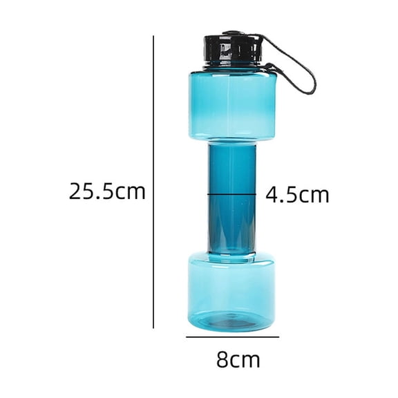 Hzrsly Dumbbell Water Bottle 700ml Portable Hydration Container Lightweight Polypropylene Ideal for Gym Outdoor Activities Leak-proof Design for Easy Carry
