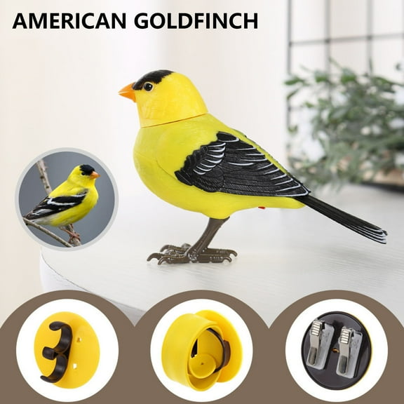 Hzrsly Electric Singing Chirping Bird Toy Interactive Battery Operated for Kids 1-Pack