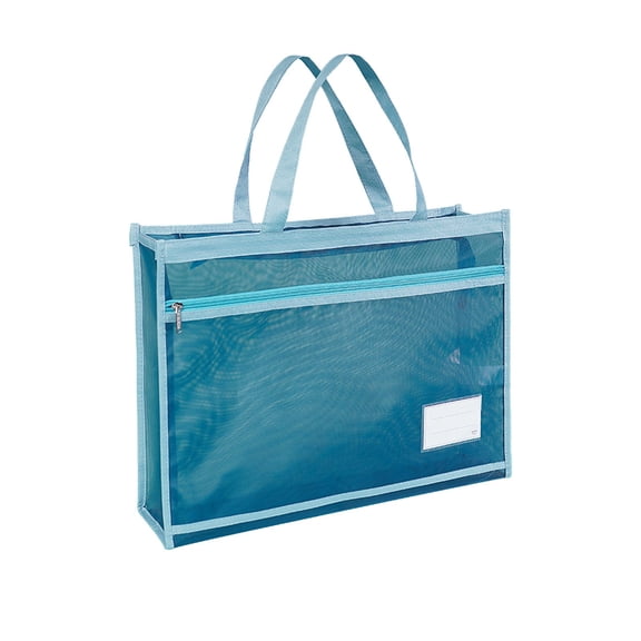 Hzrsly Mesh Drawstring Bag with Zipper for Art Supplies School Tutoring Storage Large Capacity Durable Nylon Mesh Lightweight Portable Perfect for Daily Use