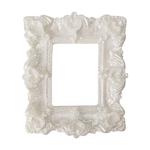 Hzrsly Mini House Photo Frame Storage Rack Antique Design Small Resin Photo Frame Ideal for Home Decoration and Unique Gift for Family and Friends