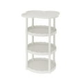 thumbnail image 1 of Hzrsly Modern Cream Style Sofa Side Table, Compact Floor-to-Ceiling Storage Table, Versatile Nightstand for Living Room and Bedroom, Easy Assembly, Sturdy Design, 1 of 6