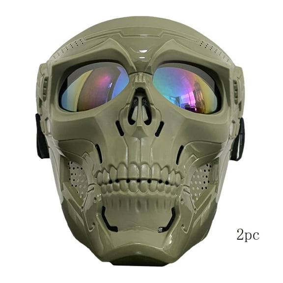 Hzrsly Motorcycle Riding Goggles and Masks Windproof Outdoor Glasses for Men Stylish Skull Design Protective Eye Gear for Cycling Off-Road and Adventure Riding