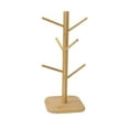 thumbnail image 1 of Hzrsly Mug Tree Stand with 6 Hooks, Wood Coffee Cup Holders, Kitchen Organizer for Mugs, Drying Rack for Cups, Ideal for Home and Cafes, Sturdy Design and Space-Saving Storage, 1 of 8