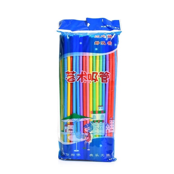 Hzrsly Multi-Shaped Plastic Drinking Straws for Parties - Disposable Eco-Friendly Straws for Milkshakes, Coffee, and Slush - Ideal for Restaurants, Cafes, and Events