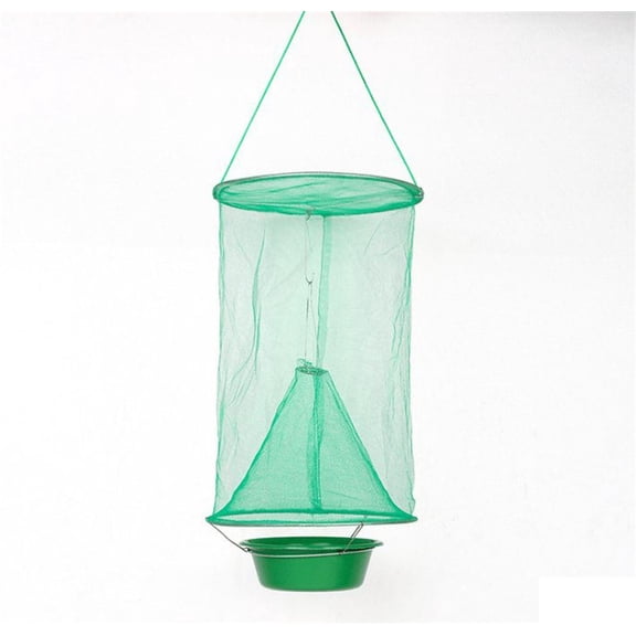 Hzrsly Outdoor Fly Catcher with Rain Cover, Reusable Horse Fly Trap for Yard and Garden, Effective Bug Catcher for Compost and Stable, Easy to Use and Clean