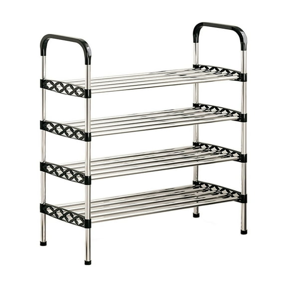 Hzrsly Simples Steel Shoe Rack, Multi-Layer Galvanized Pipe Storage Organizer for Home, Door, Entrance, Garage, Bedroom, Easy to Install, Space Saving Design for Clutter-Free Living