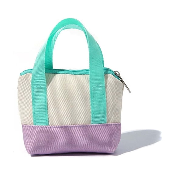 Hzrsly Small Gift Bag Canvas Mini Tote Bag Multicolor for Birthday Holiday Eco Friendly Durable Gift Wrapping Reusable Shopping Sack