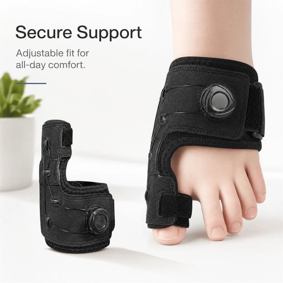 Hzrsly Toe Separator with Adjustable Support Strap Breathable Washable – Comfort for Overlapping Toes and Curved Toes – Foot Pain Relief for Daily Activities