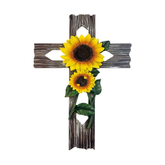 Hzrsly Wooden Crucifix Wall Hanging Decoration Cross for Living Room Bedroom Religious Gift Spiritual
