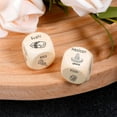thumbnail image 1 of Hzrsly Wooden Multi-Sided Food Choice Dice - Perfect for Family Game Nights, Picnics & Outdoor Fun - Includes 2 Dice with 12 Food Options(Multicolor), 1 of 9