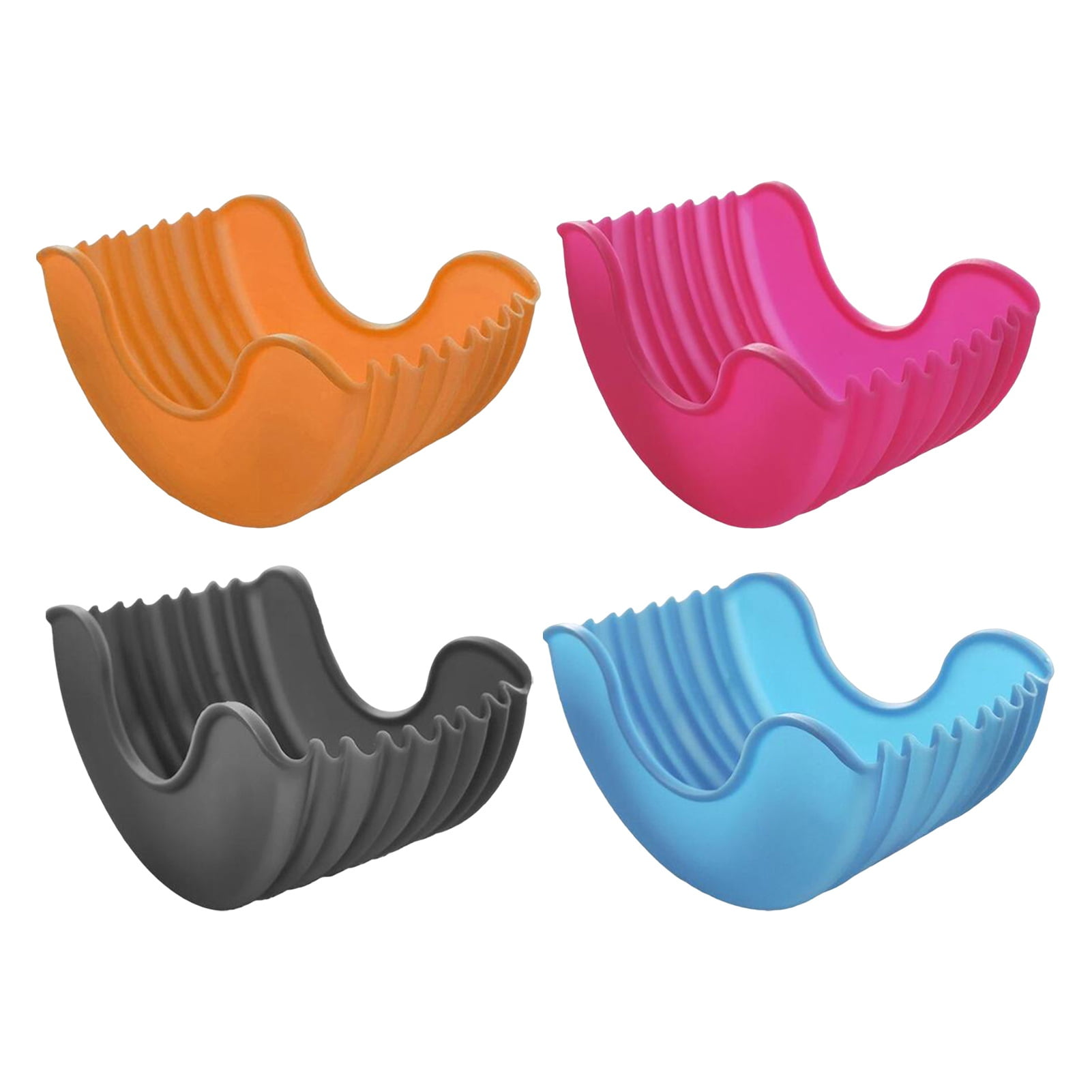 Niuhong 4er Set Silikon Burger Box - Wiederverwendbare Hamburgerhalterung Mit Antihaftbeschichtung