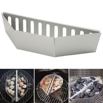Hzsb 2 Pcs Stainless Steel Charcoal Basket Holder for Grilling Contoured Carbon Briquet Baskets Easy Clean BBQ Accessories for Camping