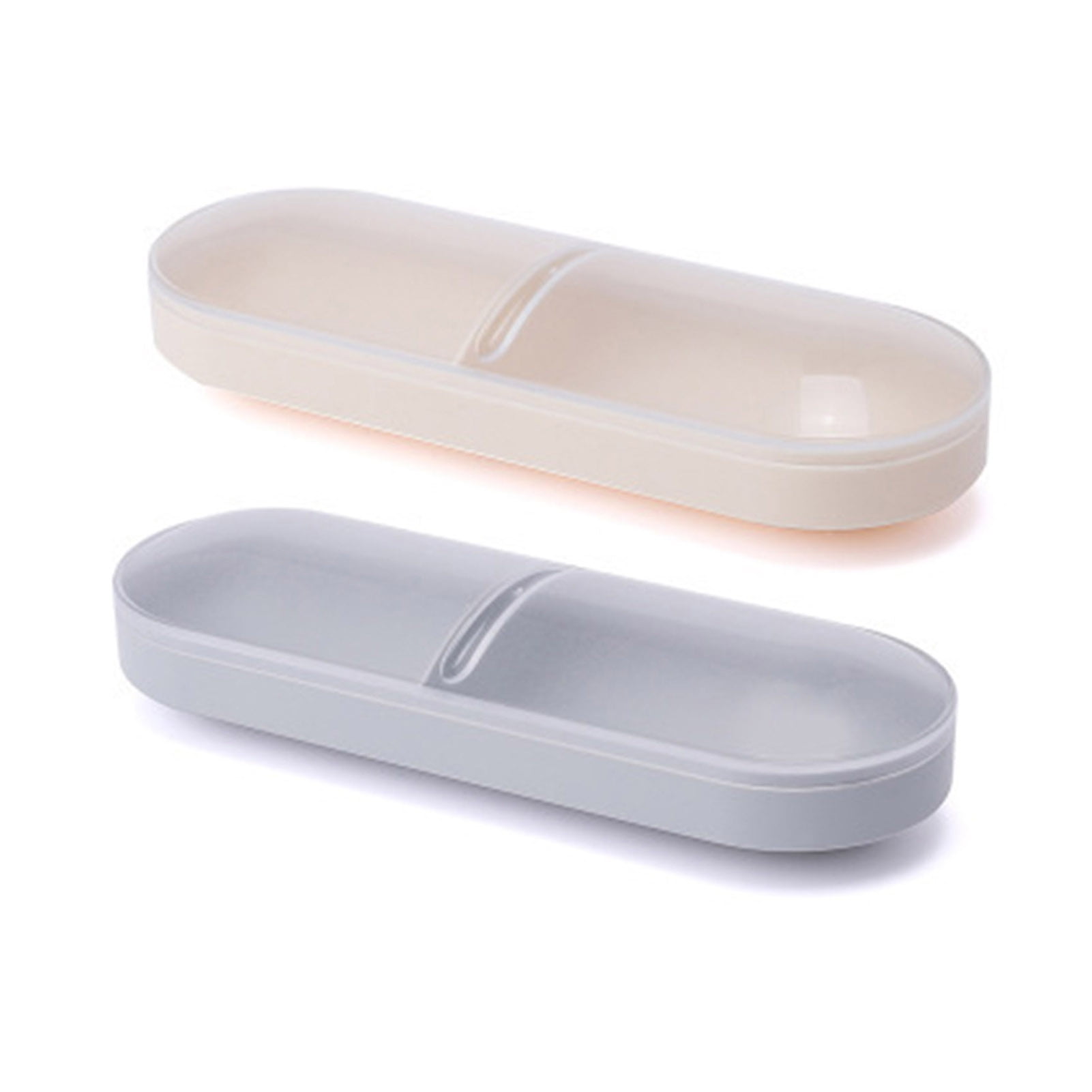 Hzsb 2Pcs Swab Storage Box Portable Cotton Pad Storage Case Transparent
