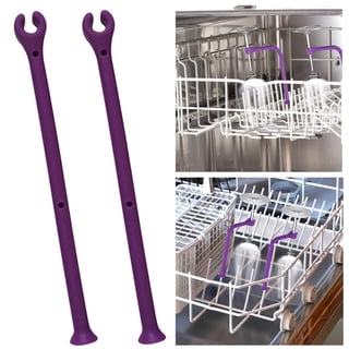 Purple Dishwasher Accessory Silicone Wine Glass Holder For Dishwasher   Adjustable Stemware Saver Rack, No Breakage Glass Holders For Bar
