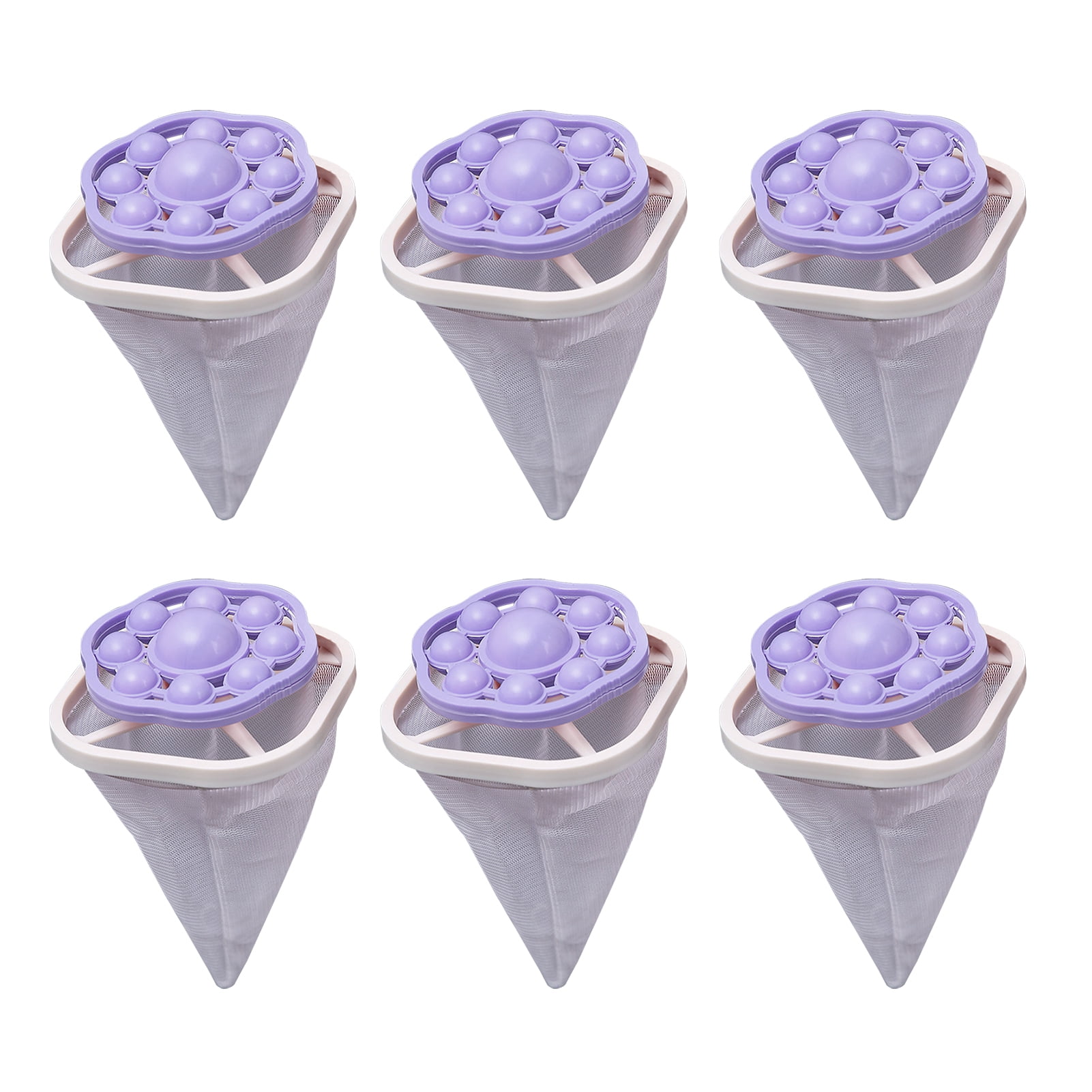 Hzsb 6Pcs Floating Hair Catcher for Washing Machine – Reusable Lint ...
