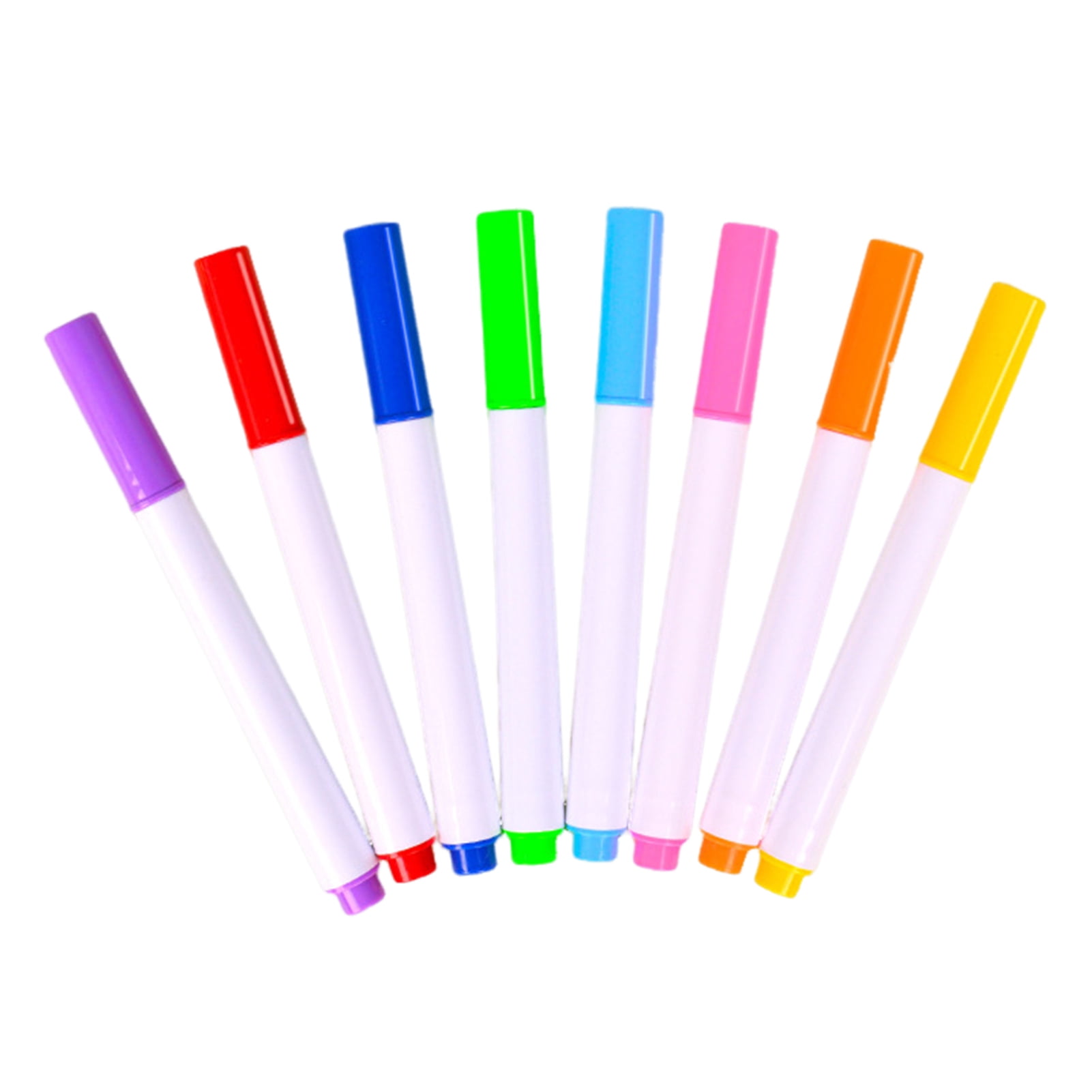 Hzsb 8/12Pcs Water Soluble Chalk Markers LED Boards Art Crafts Smooth Application Bold Lines Erasable Ink Neon Pens